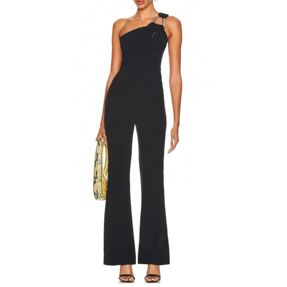Et Ochs Jackson Elegant Black One-Shoulder Jumpsuit Sz 4 NEW $1,500